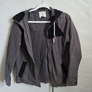 Men's Gray Hooded Jacket